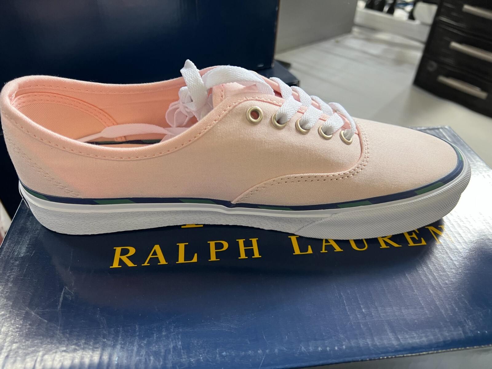 POLO RALPH LAUREN KEATON PONY SK LTL SNEAKERS UOMO COLORE ROSA TAGLIA 11 5D NUOVE CON SCATOLA
