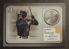 2022 BOWMAN PLATINUM SAL FRELICK #MM-17 MINTED IN MERIT MILWAUKEE BREWERS