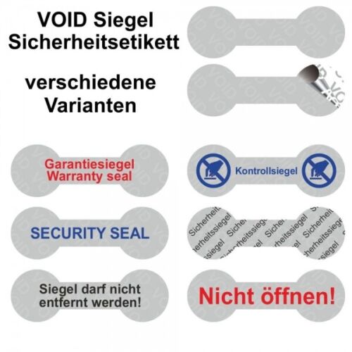 VOID Siegel Sicherheitsetiketten / Aufkleber - 60x20 mm - Knochenform - Bild 1 von 18