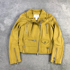 The Arrivals Jacket Womens Small Coat Moto Double Breast Biker Lamb Leather