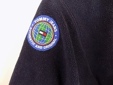 TOMMY HILFIGER JEANS Vintage XL Men's Fleece Pullover Sweater Crew Flag