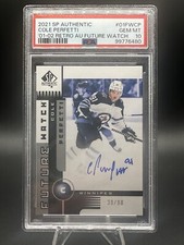2021-22 SP Authentic Cole Perfetti /90  Retro Future Watch Auto PSA 10 GEM MT