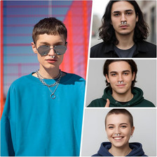 3Pcs Stainless Steel Fake Septum Ring Non-Piercing Clip-On Nose Hoop Jewelry ...