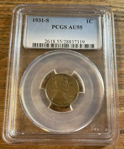 1931 S Lincoln Cent PCGS AU 55