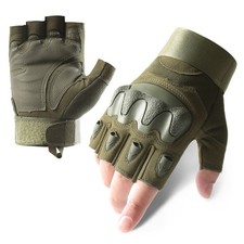 Mens WORKStactical Fingerless Gloves Military Combat Shooting Half Finger Gloves