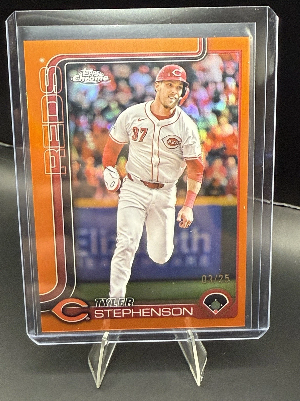 2025 Topps Chrome Tyler Stephenson Orange Foil /25