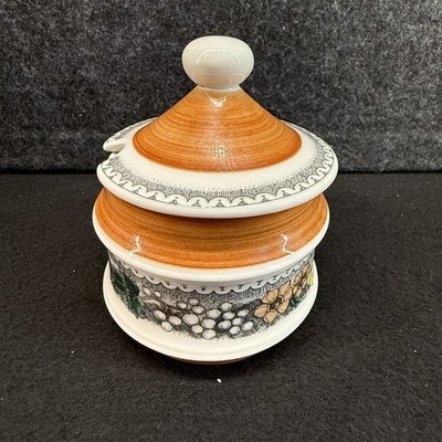 Vintage Goebel COUNTRY BURGUND Sugar Bowl & Lid