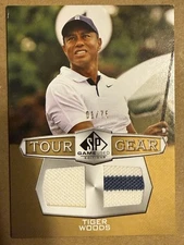 Tiger Woods 2024 Upper Deck Tour Gear SP Game Used Golf Dual Patch #01/75 (read)