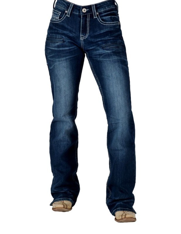 Cowgirl Tuff Western Jeans Womens Summit 25 Reg Dark Wash JSUMWT CLEARANCE