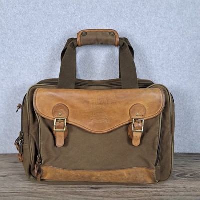 Cabela s Canvas & Leather Messenger Travel Bag Hunting Camping Vintage 