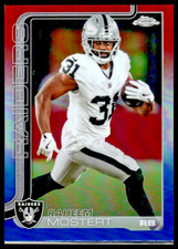 2025 Topps Chrome Football Raheem Mostert #182 Red, White & Blue Refractor