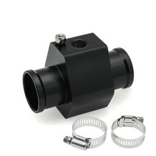 Temperature Gauge Radiator Sensor Adapter with Hose Clamps for Water Temp 38 mm