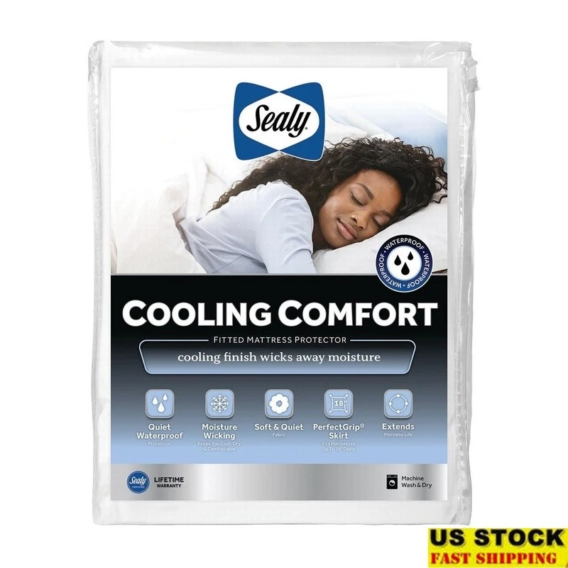 Cooling Mattress Protector Fitted Moisture Wicking Waterproof Deep Pocket
