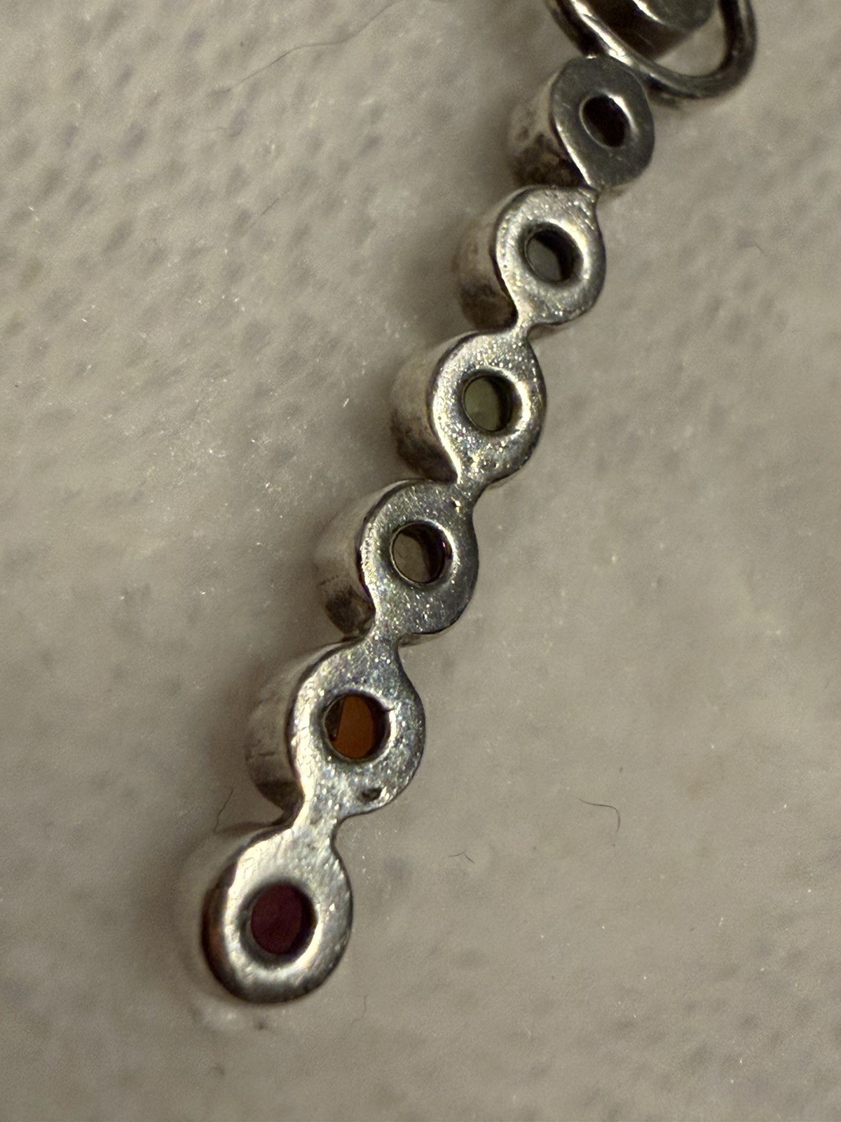 Chakra Rainbow Gemstone Sterling Silver Pendant N… - image 11