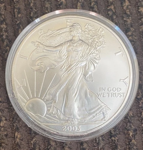 2003 American Silver Eagle Dollar 1 oz 99.9% Silver Beautiful Uncirculated Gem