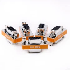 DB9 Null Modem Female to Female Slimline Data Transfer Serial Port Adapter 5 ...