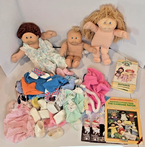 Vintage Cabbage Patch Doll Lot with Clothes and accessories