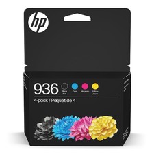 HP 936 Black, Cyan, Magenta, Yellow Ink Cartridges 4-pack Works with : Offic
