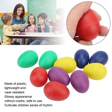10Pcs Mini Musical Eggs Colorful Hand Plastic Egg Shakers Percussion Musical