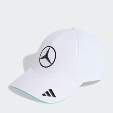 Gorra de piloto Adidas Mercedes AMG Petronas F1 blanca Fórmula Uno Racing Hat