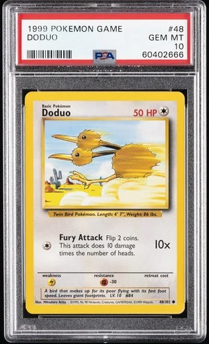1999 POKEMON BASE SET UNLIMITED #48 DODUO PSA 10