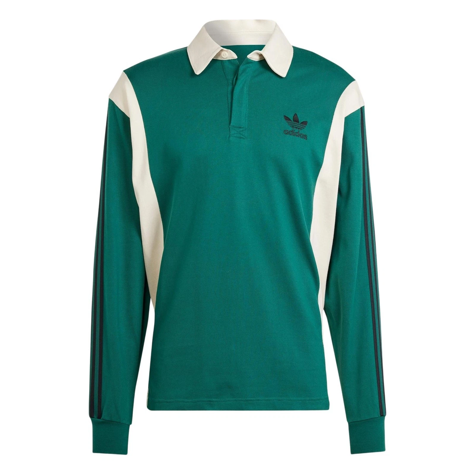 adidas Originals Rugby Polo Shirt Green White Retro Smart OG RRP £70