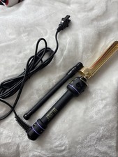 Hot Tools Professional Curling Iron 1/2 Inch Adjustable Heat Black Gold 430°F