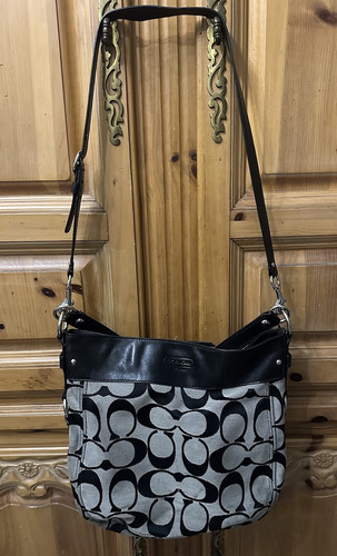 Coach Signature Zoe Large Hobo Convertible Shoulder Handbag F14709 Purse