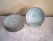 8 Flintridge REVERIE BLUE STRATA Fruit Desert Sauce Plates 5 3/4"