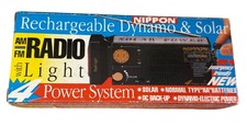 Nippon Rechargeable Dynamo Solar AM/FM Radio With Light Power System