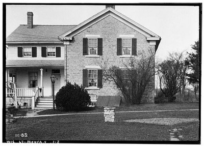 Menomonee Falls Wisconsin Charles Miller House 1930s East Elevation Brick Home