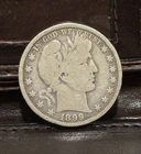 1899 O Silver Barber Half Dollar, 90% Silver, Good Condition, Low Mintage