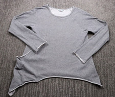 Hard Tail Asymmetric Glitter Sweater Side Pocket Rolled Hem USA Made Women's M