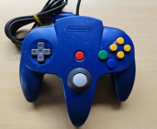 NUS-005 Genuine Nintendo 64 N64 Controller Blue w/ 8BitDo Hall Effect Joystick - Picture 2 of 5
