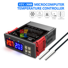 STC-3008 12V/24V 110V-220V Digital Temperature Controller Thermostat NTC Sensor.