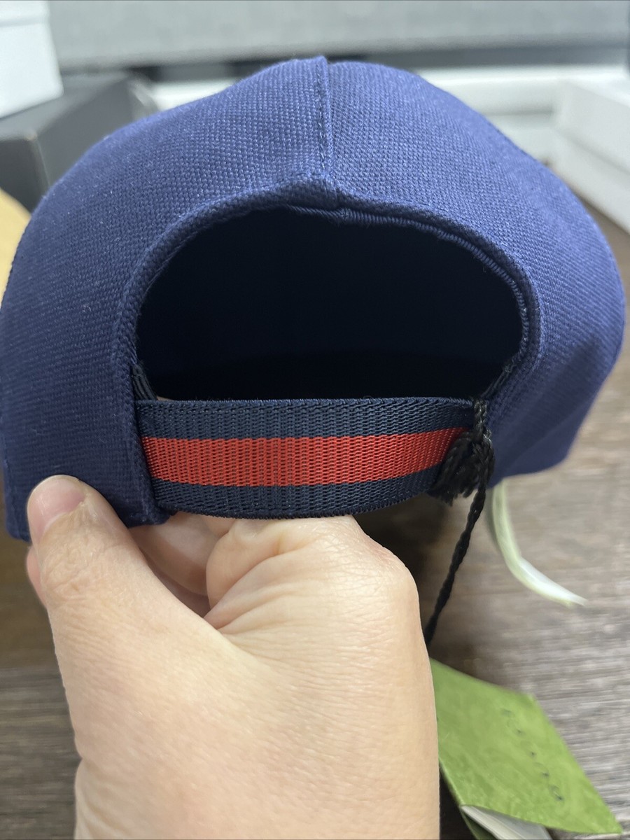 Authentic Gucci Canvas Blue Baseball Cap Size Small NWT | eBay