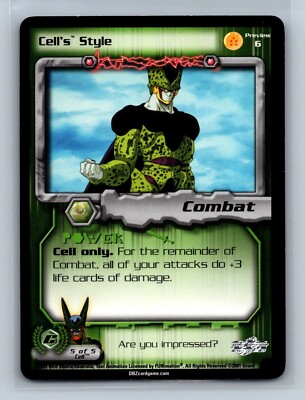 Dragon Ball Z TCG - Cell's Style Preview 6 - Rare - Cell Saga Score