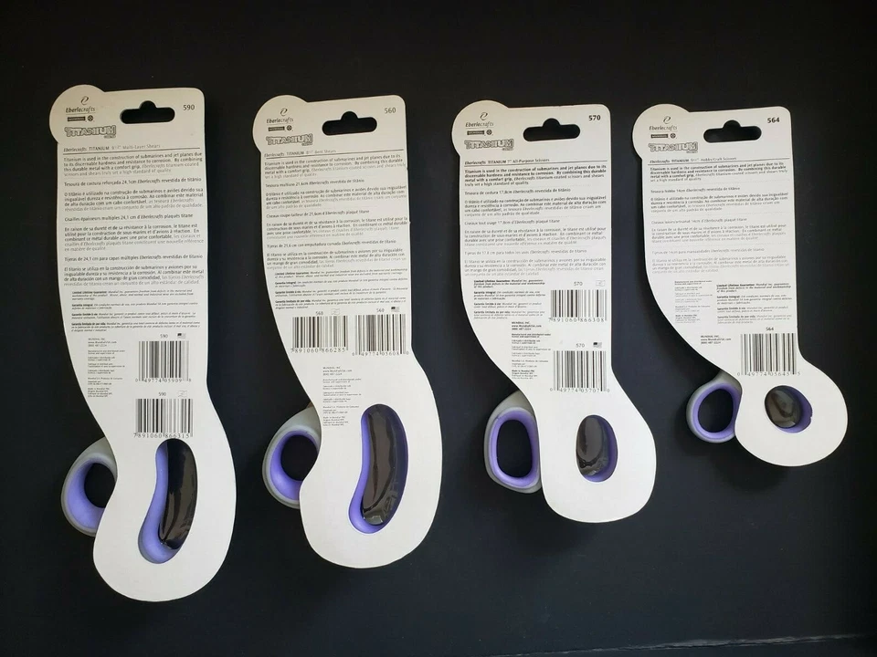 Mundial 500-4T Titanium Edge Set of 4 Scissors  Titanium Scissors Titanium Shear - Image 3 of 4