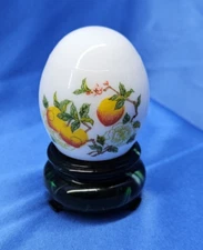 Vintage Avon Imperial Garden Cologne Egg Peaches Design Empty Collectible