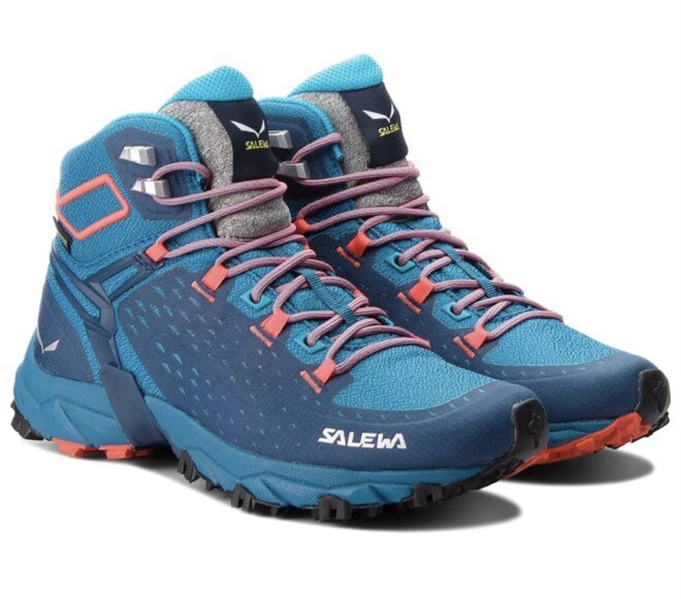 SALEWA WS ULTRA MID GTX Blue Sapphire/Fluo Coral EUR 41; US 9 1/2; UK 7 1/2,r