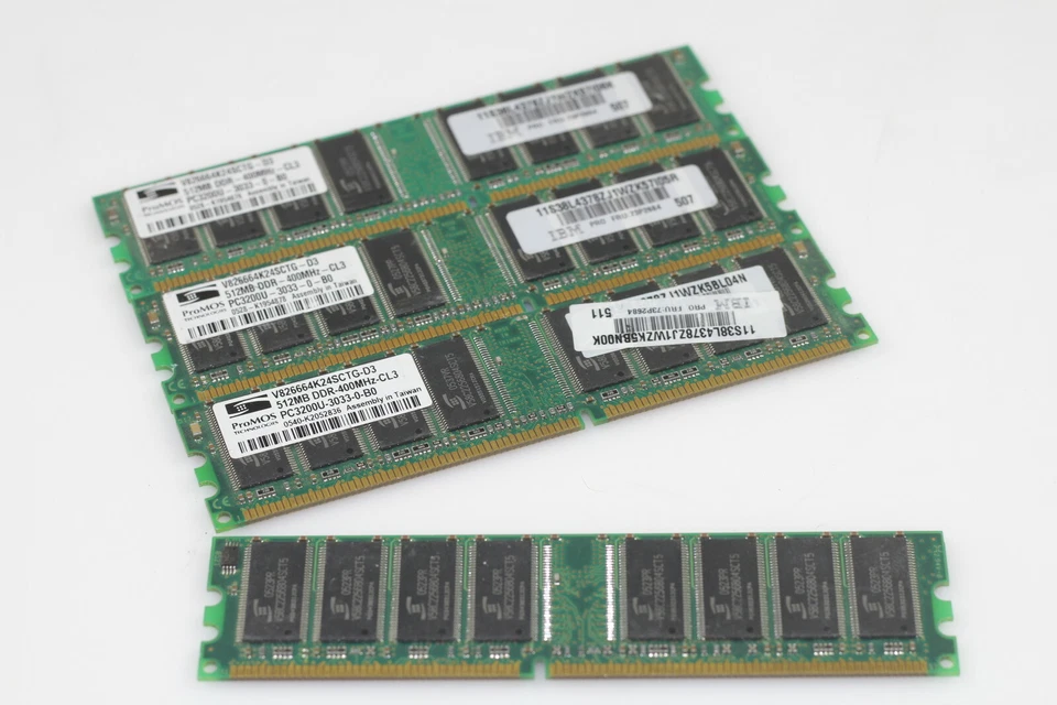 Lot of 4 Promos V826664K24SCTG-D3 512MB DDR-400 (PC-3200) PC-3200U RAM Memory - Image 2 of 3