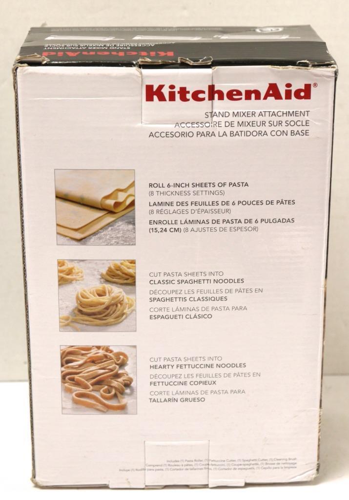 NEW Kitchenaid KSMPRA Stand Mixer 3Piece Pasta Roller & Cutter