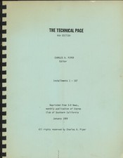 1989 Technical Page 3-D News 1-107 Bound Volumes 110 Page Book Charles A. Piper
