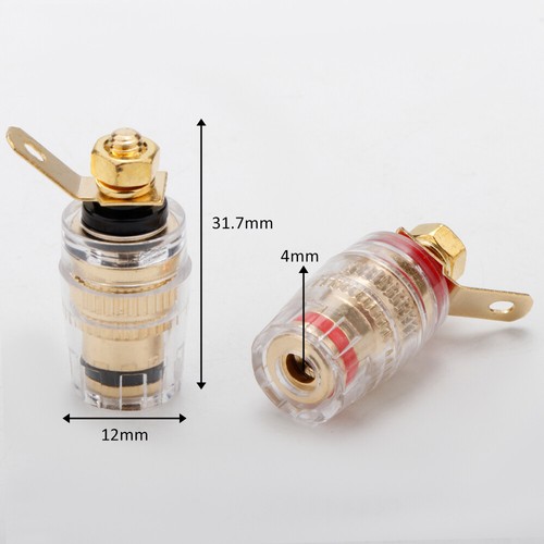 4PCS 4mm Gold plated Socket Binding Post Banana Plug Speaker Terminal Amplifier - 第 5/17 張圖片