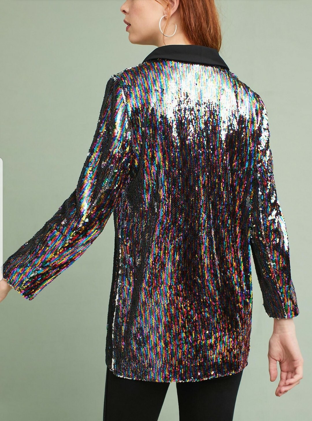 inc rainbow sequin blazer