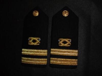 Original NEU US Navy Gold CIVIL ENGINEER CORPS Officer's Rang Slides / Schulterklappen