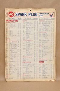 Spark Plug Specification Chart