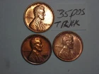wheat penny 1935,1935d,1935s RED BU SET LINCOLN CENTS 1935-P,1935-D,1935-S UNC