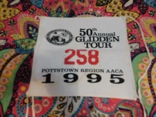1995 Glidden Tour Classic Auto Show Banner Pottstown Region AACA Vtg