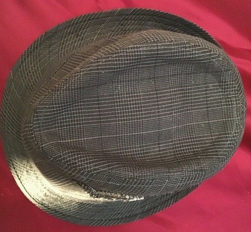 PETER GRIMM BLACK/GRAY PATTERNED FEDORA HAT DESIGN DECOR SIZE SM/ MD 7 - Picture 3 of 8
